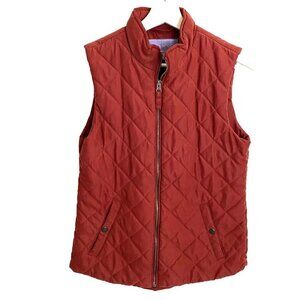 Laura Scott Full Zip Quilted‎ Puffer Vest With Pockets Women's M Outdoor Classic